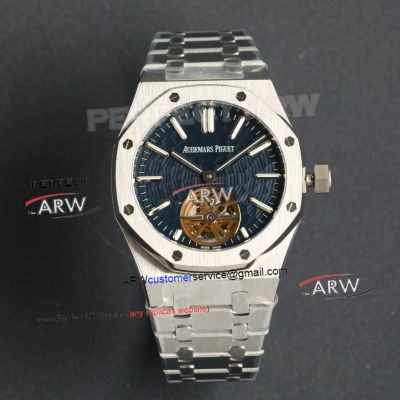 Swiss Replica Audemars Piguet Royal Oak Flying Tourbillon Blue Dial Watch